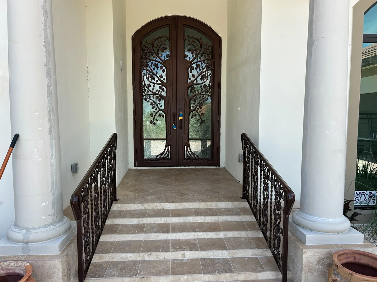 Decorative custom handrails installed at a Southwest Florida property